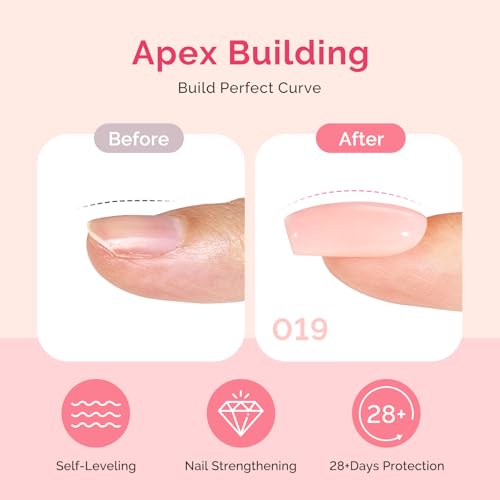 Image of MelodySusie Builder Gel 019 Nail Dehydrator and Primer Set Long Lasting Shine Nail Polish Art Design Manicure Kit Perfect Gifts for Women Girls 3 Pcs 15ml