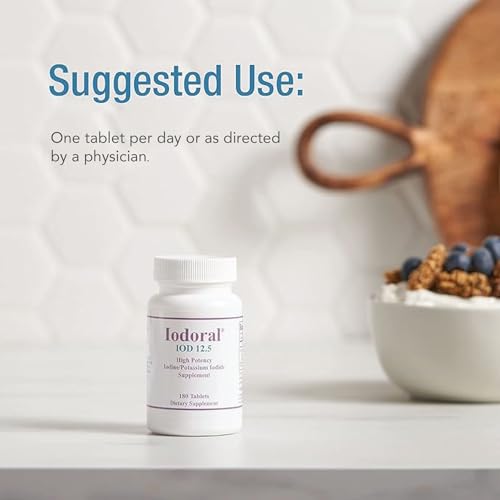 image for Optimox Iodoral 12.5 mg – Iodine Supplements for Thyroid Support, Po