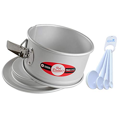Fat Daddio's Springform Pan Anodized Aluminum 6x3 inch Bundle wit...