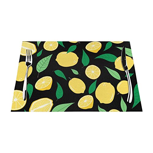 Set de table citrons résistant à la chaleur : l'élégance chic pour vos repas d'été