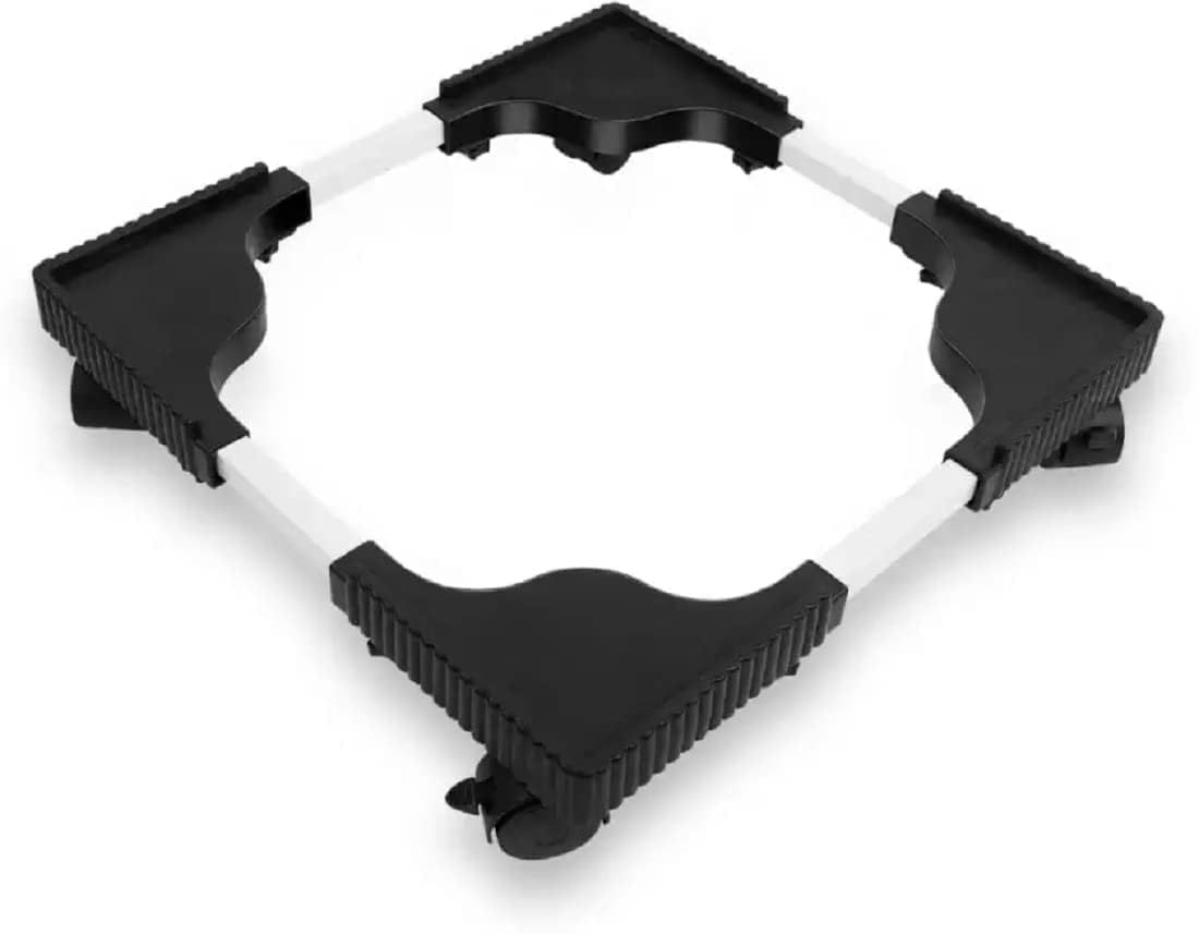 Adjustable Top Load Washing Machine Stand Washing Machine Stands Fridge Stand Refrigerator Trolley Washing Machine Trolley Capacity 140 Kg Min-16.5X19.5 Max-25.5X32 (Black)-image-23