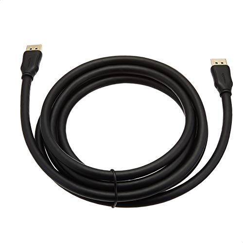 Image of Amazon Basics DisplayPort 1.4 Cable, 8K@60Hz, 4K@120Hz, 32.4Gbps High-Speed, HBR3, Dynamic HDR and 3D, Gold-Plated Plugs, 10 Foot, Black