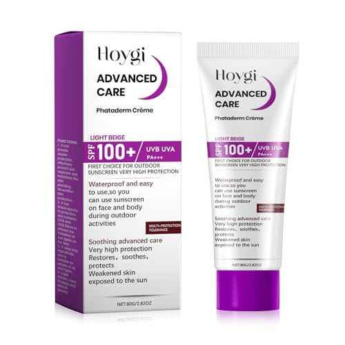 Sunscreen SPF 100,80 g Crema Solar SPF 100,Protector Solar 100 SPF,Crema Solar Facial,No Grasa,Fuerte Protección UV,para Todo Tipo de Piel