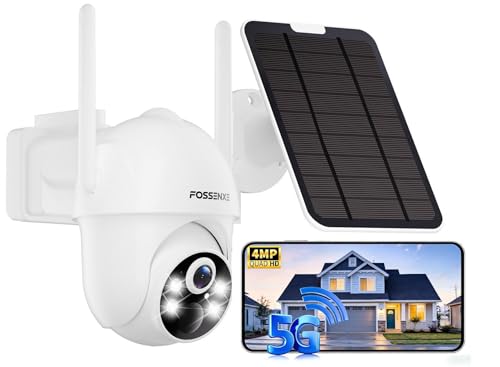 Image of FOSSENXE 2K Cameras for Home Security-Solar Security Cameras Wireless Outdoor with 360° View Pan/Tilt WiFi Security Camera Outside with Color Night Vision, PIR Sensor, Easy to Install, 2-Way Audio