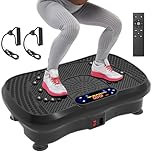 Vibration Plate Exercise Machine, Vibration Plate with Bluetooth and LED Display，120 Adjustable Speed，Full Body Vibration Plate for Lymphatic Drainage，Vibration Platform Machines for Weight Loss