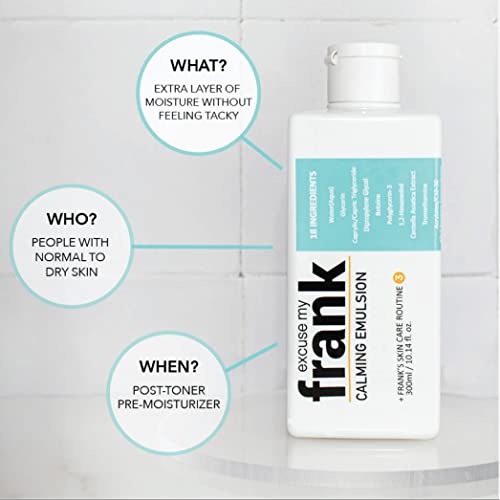 Innerest [Excuse My Frank Calming Emulsion Hydrating Face Moisturizer 300 Ml / 10.14 Fl.oz.| Emulsion For Dry Sensitive Skin | Calming & Soothing & Hydrating Emulsion I Korean Skincare #TOP3