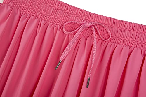 Image of 2 in 1 Flowy Running Shorts for Women Gym Yoga Athletic Womens Workout Biker Spandex Lounge Sweat Skirt Summer