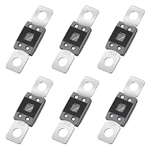 Linkstyle 6pcs 60A MEGA Fuse, High Current Bolt-on Mount 32V 60Amp MEGA/AMG Fuse for Automotive, Cars, Trucks, Construction Vehicles, Buses, Caravan Cars, Boats
