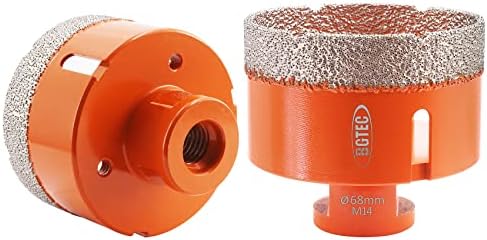 BGTEC Dry Diamond Core Drill Bits Diameter 35mm for Porcelain Tile Ceramic Marble Brick M14 Thread