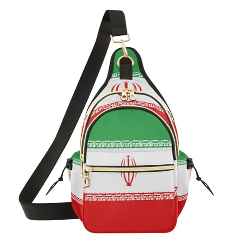 Sac à bandoulière Iran vert et rouge au design tendance