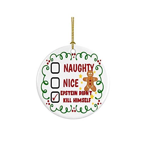 Delicious Accessories Epstein Didn't Kill Himself Meme Gingerbread Man Christmas Tree Ornament Funny