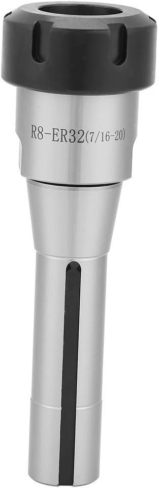 Oumefar 10Pcs R8-ER32 High Speed Steel Collet Chuck Holder Set for CNC Processing Boring Milling Drilling Silk Attack Sculpture CNC, R8 Collet Set Shank Holder and a Wrench in Fitted Box