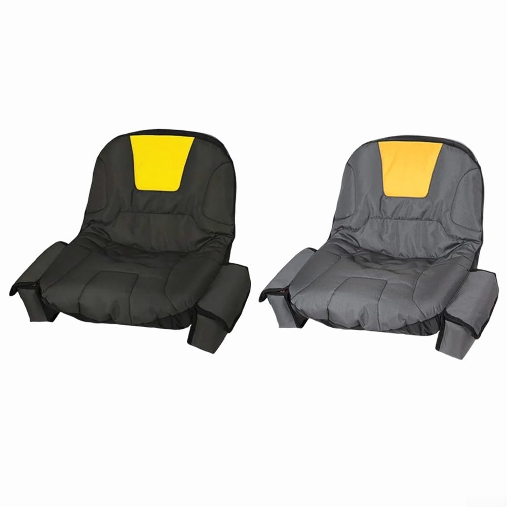 DAZZLEEX Asiento Cortacésped Transpirable Anti-Rasgaduras Asiento Cortacésped(Black-Yellow)