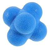 YARNOW Agilitäts Trainingsball Hand Augen Koordination Sechseckiger Reaktionsball aus Robustem Silikon 7,6cm Blau Reflex und Motoriktrainer für Baseball Tennis und Softball