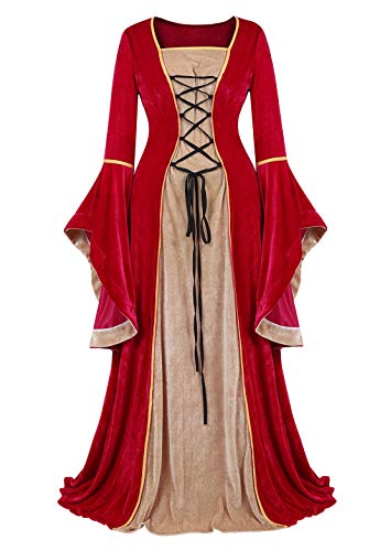 Kranchungel Renaissance Dresses for Women Costume Fairy Renaissance Dress Ball Gown Medieval Irish Peasant Dress