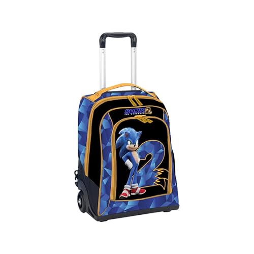 Maricart Zaino Trolley Duo Scuola, Sonic 2 - The Hedgehog Con Penna Magica In Omaggio