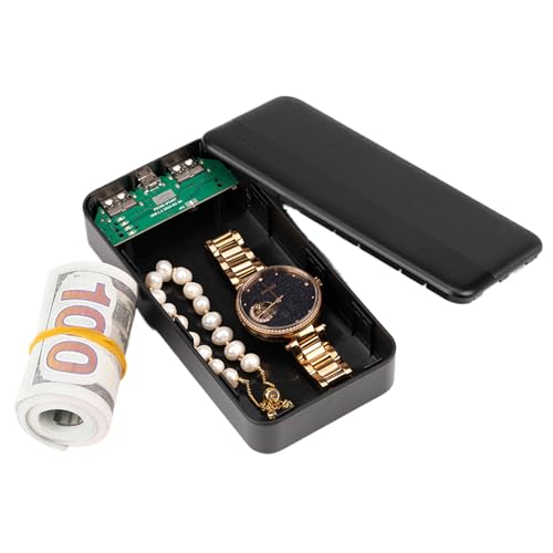 YRTUOP Cassaforte Nascosta, Deposito Segreto Portatile, Portatile Mimetizzato A Forma Di Power Bank, Scomparto Nascosto per Chiavi Anelli Carte