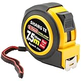 RJ 25 ft Steel Measuring Tape, Self-Locking, 25-Foot Tape Rule, Imperial/Metric, Perfect for Body Measurements