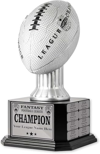 Image of TrophySmack 16-Year Perpetual Fantasy Football Trophy, Custom Engraved