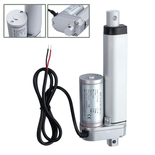 EypiNS linjär motor 12V, 100MM linjär ställdon 750N 160lbs Linjär ställdon Linjär motorjustering ställdon Slaglängd ställdon Kraftig portöppnare för elmotor DIY bilmöbler lyft soffa