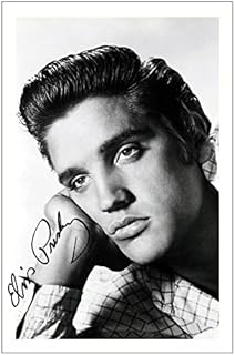 Elvis Presley Signed 12x8 Inch Photo Print Pre Printed Signature Love Me Tender Autograph Gift