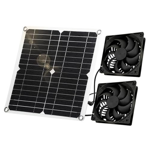 WNXGNHO Extractores de aire alimentados por placa solar, ventilador de refrigeración, 12 W, kits de escape de potencia profesional, cobertizo de ventilación