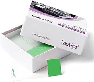 144pcs of Pre-Cleaned Green Color Frosted Microscope Slide, Dim.75mmx25mm, Super Grade Glass, Ground Edges, 45° Safety Corners, LVQ034G2