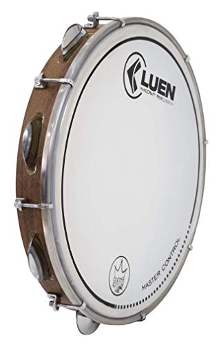 Pandeiro 11' Imbuia - Serie Guetto Plat Lat Afin Sples Ferragem Cromada Pele Master Control