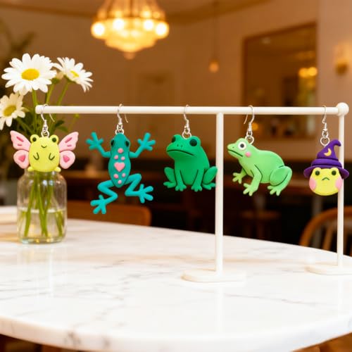 Image of ORIGACH 17 Pcs Frog Polymer Clay Cutters for Earrings Muti-Shapes Geometric Clay Cutters with Box for Jewelry Making, DIY, 0.7-1.8x0.6-1.9Inch