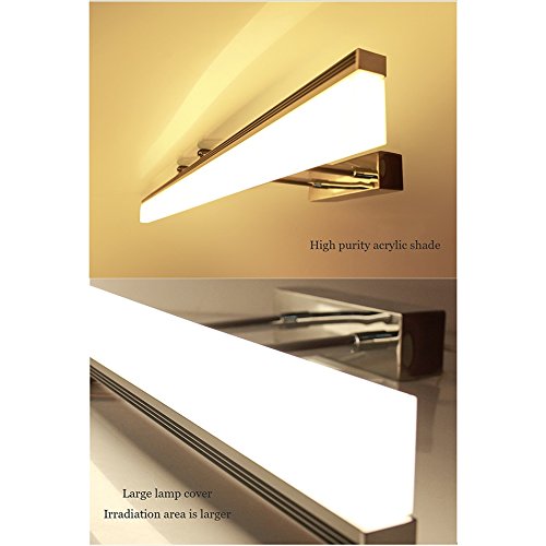 Éclairage mural doré LED et lampes de miroir de bain réglables - 5