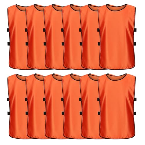 PORFOYO Set di canottiere da calcio, 12 pezzi, gilet da
