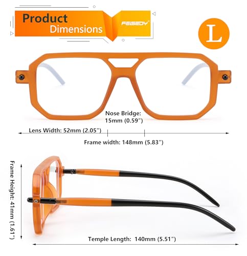 Image of FEISEDY Vintage Square Blue Light Blocking Reading Glasses Women Men B0090