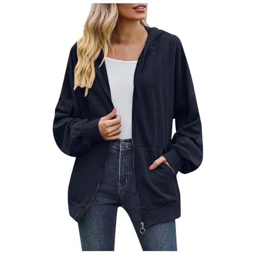 Veste à capuche femme couleur unie et micro-élasticité confortable
