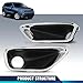 PIT66 Fog Light Cover Lamp Bezel Trims Compatible with Jeep Grand Cherokee 2016-2020 68261710AA, 68261711AA Pair Chrome
