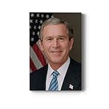 Renditions Gallery George W. Bush Presidental Portrait Wall Art, Premium Gallery Wrapped Canvas Decor, Ready to Hang, 18 in H x 12 in W, Made in America Print
