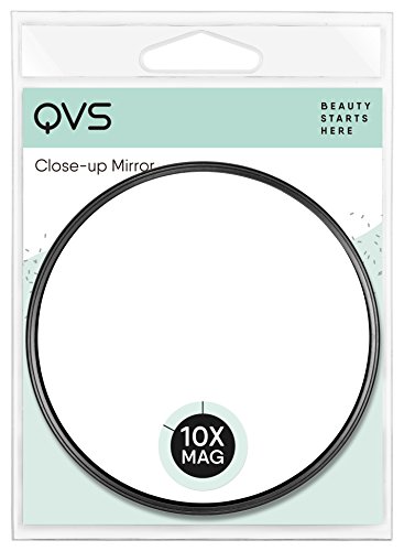Preisvergleich Produktbild QVS Kosmetikspielgel 10-fache Vergrößerung Schminkspiegel Befestigung durch Saugnäpfe