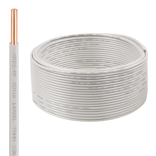 Image of 14AWG THHN Wire 100FT, Single Bare Copper Conductor with PVC and Nylon Insulation, 600V Rated, Heavy-Duty THHN Wire for Residential and Industrial Use (14 Gauge, 100 Feet)