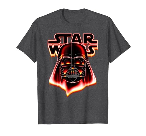 Star Wars Darth Vader Red Glow Portrait T-Shirt, Men, Dark Heather Grey, 3X-Large