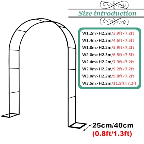 Arche de rose en métal durable pour support de plantes grimpantes