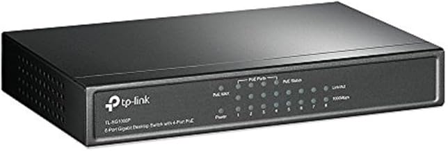 TP-Link TL-SG1008P | 8 Port Gigabit PoE Switch | 4 PoE+ Ports @64W | Desktop | Plug & Play | Sturdy Metal w/ Shielded Port...