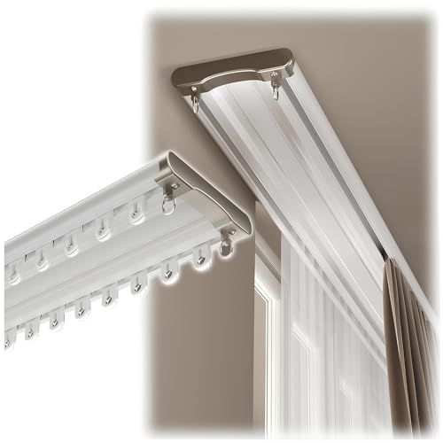 Double rail principal de plafond pour portes coulissantes, construction en