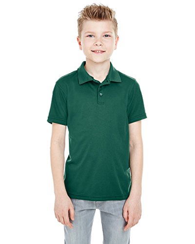 UltraClub Youth Cool & Dry Mesh Piqué Polo S FOREST GREEN