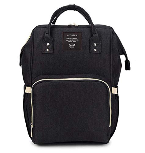 Image of Diaper Bag /Mother Backpack for Travel (Plain Black)