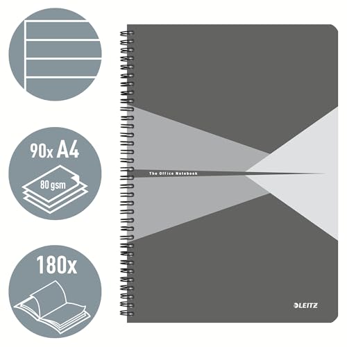 Cahier A4 ligné Leitz Office à spirale pour optimiser vos notes de cours et réunions - 2