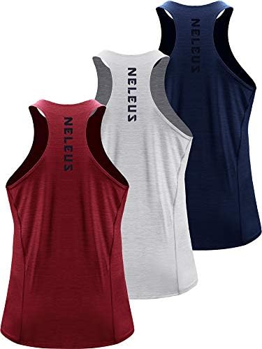 NELEUS Mens Athletic Running Shirt (pack of 3)