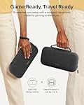 Belkin Case de transport pour commutateur Nintendo 2, Sac de voyage AirTag support & Carton de rangement de la carte de jeu Pocket Portable léger étui de protection avec/Hard Shell, Jeux essentiels - Charbon