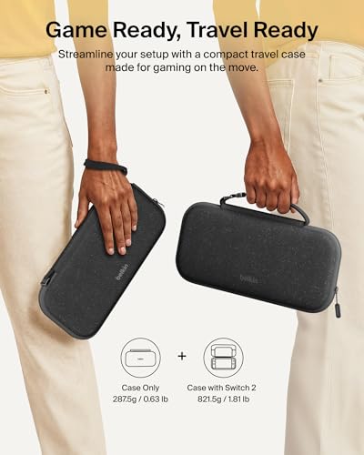 image for Belkin Nintendo Switch 2 Case, Travel Bag w/AirTag Holder & Storage Po