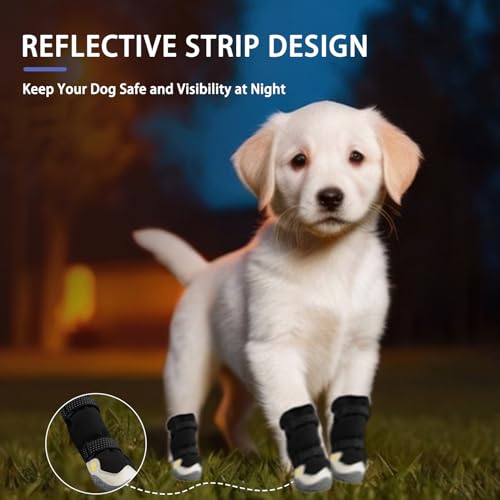 Moob LU-88-BLA-4 Dog Shoes For Large Dogs, Dog Boots & Paw Protectors thumb #5