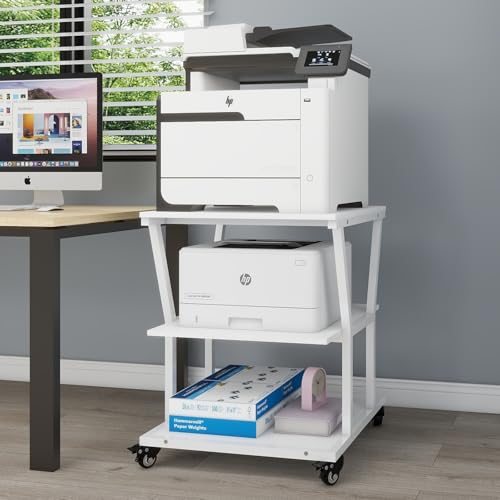 Image of Natwind 3 Tier Printer Stand, 24''x24'',for Large Heavy Printers, White