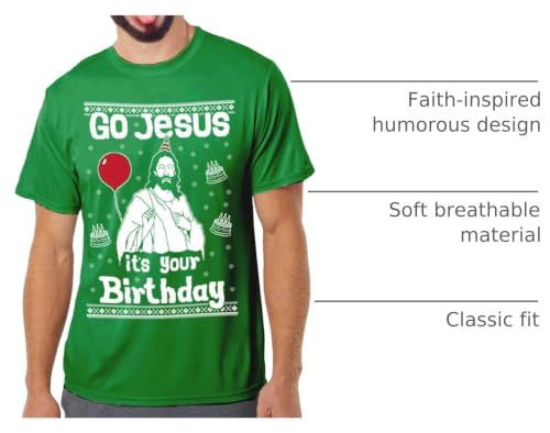 Tstars Go Jesus It'S Your Birthday Shirt Men Funny Ugly Christmas Tee | Soft Cotton Funny Tee; Great For Christmas, Ugly Sweater Party, Christian Holiday, Festive Xmas Men Gift 4 Tstars Go Jesus It'S Your Birthday Shirt Men Funny Ugly Christmas Tee | Soft Cotton Funny Tee; Great For Christmas, Ugly Sweater Party, Christian Holiday, Festive Xmas Men Gift - Image 5
